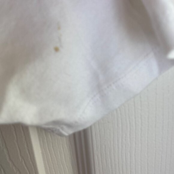 Croft & Barrow Womens XL White & Navy Geometric Print Short Sleeve Top - Picture 6 of 7